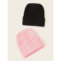 Eke Tekstil Unisex 2li Basic Bere Seti Pembe - Siyah