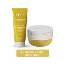 The Ceel Tüy Azaltmaya Yardımcı & Arındırıcı İkili Vücut Bakım Seti