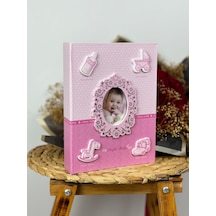 Rabsev 10x15cm 200 Fotoğraf Kapasiteli Lüks Çerçeveli Bebek Fotoğraf Albümü Rspp46200-p