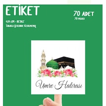 Umre Hatıra Etiket 70 Adet 4 Cm