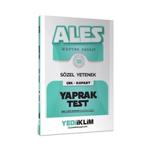 Yediiklim 2027 Ales Master Sözel Yetenek Yaprak Test Çek Kopart