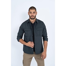 Combat Tactical Outdoor Taktik Gömlek Fermuar Cepli Koruma Swat Gömlek - 424 Antrasit