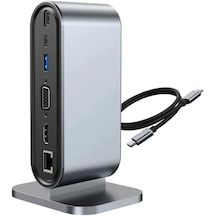 Type-c Support 4 K 12 In 1 Dock Model Pd Station Çoklayıcı Dönüştürücü Çevirici 12'si 1 Arada Dock, Hdmı 4k, 100mbps Ethernet, 3 X Usb-a 3.0 Ve 100w Usb