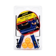 Ers- Masa Tenisi Fileli Pinpon Raket Seti 2pcs Raket - 3pcs Top - 1pcs File - Ayak Çok Renkli