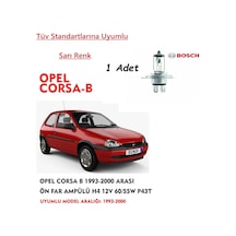 Opel Corsa B 1993-2000 Arası Uyumlu Ön Far Ampülü Sarı Renk 1 Adet
