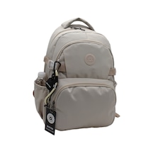 Okul Çantası Suya Dayanıklı Kumaş Unisex Okul Sırt Çantası Bej 34500