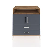 Kronos Şifonyer 3 Raflı 2 Çekmeceli 2 Kapaklı 88x59x96 Çam-an... Çam