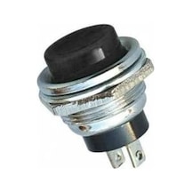 Mr-180 16mm Metal Kalmasız Basmalı Buton Siyah Siyah