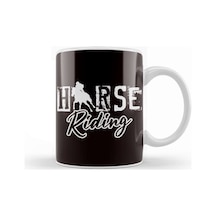 Horse Riding Equestrian Sport Dressage Horseshoe Gallop Kupa Bardak Porselen Karışık