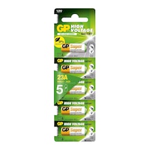 Batteries Gp23a Süper Alkalin 23a/mn21/v23ga Boy Pil, 12 Volt, 5'li Kart, Bakır/beyaz/yeşil