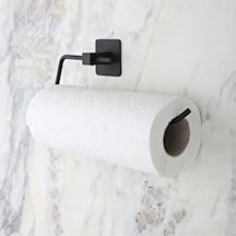 Kendiliğinden Yapışkanlı Siyah Paslanmaz Metal Rulo Havluluk Aparat Siyah Metal Diğer
