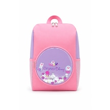 Quovo Kawaii Tarzı Özel Tasarım Anaokulu Çantası Su Geçirmez Ortopedık Anaokulu Çantası Kreş 4-7 Yaş Pembe
