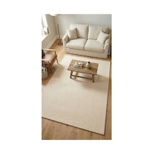 Puffy Kırık Beyaz/krem Yumuşak Peluş Halı Yolluk Kaymaz, Yıkanabilir, Salon Mutfak Antre Için