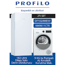 Profilo DF1024WEVV - KM9611CTR 2'li Beyaz Eşya Set