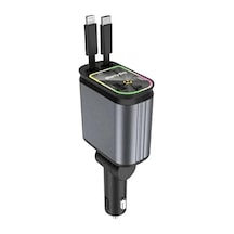 Qc3.0 66w Pd Hızlı Şarjlı Araç Şarj Cihazı Yıldızlı Tavan Ambiyans Işıklı Çoklu Şarj Adaptörü