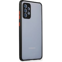 Samsung Uyumlu Galaxy A72 Kılıf Miami Şeffaf Silikon Siyah