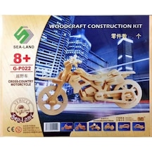 Woodcraft Ahşap Maket Cross-Country Motosiklet Maketi