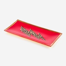 Pembe Cam Thunder Tiger Dekoratif Tabak 10x0,8x21 Cm