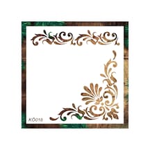 Kk Swords Stencil Tasarım Kö018 Köşe Desen- Dekoratif Duvar, Fayans Ve Eşya Boyama Şablonları 25x25 Cm Tybfoy4upl4ns3va13
