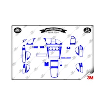 Daewoo Nubira 1999-2004 Torpido Konsol Trim Göğüs Maun Kaplama Set 23 Parça Mavi