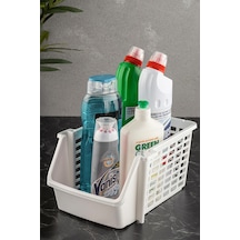 Üst Üste Eklenebilir Banyo Mutfak Dolap Düzenleyici Raf 20 Cm Beyaz
