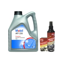 Mobil Atf 220 Otomatik Şanzıman Yağı 4 L + Torpido Yenileme ve Koruma Sütü + Sünger