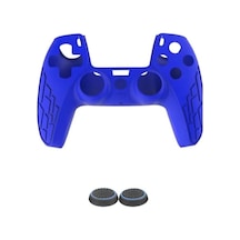 Cafele PS5 Dualsense Joystick Silikon Kılıf + Analog Koruyucu Lacivert