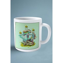 Monument Valley Oyun Baskılı Kupa Bardak Çift Taraflı Baskı Kişiye Özel Model 3 Çok Renkli