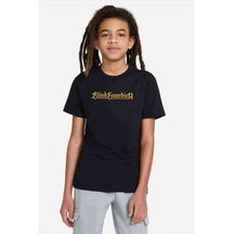 Blind Guardian Logo Gold Baskılı Unisex Çocuk Siyah T-Shirt