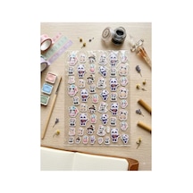 50 Adet Kabartmalı Panda Figürlü Sticker 1 Sayfa Diğer