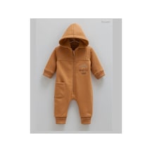 Caramell Barbosa Hello World 3 İplik Şardonlu Erkek Bebek Lux Tulum Te2093 Yeni Sezon Kahverengi