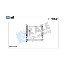 Radyatör Clıo Iı-logan 04 Kng 01 Mgn 96 1.4-1.61.5d-1.9 Klimasız Mek 430x377.5x23 2 Sıra Al Pl Kale Radyatör