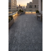Grass Dekoratif Suni Çim Halı Balkon Bahçe Teras İç Dış Mekan Gri Yapay Çim Halı 7 Mm