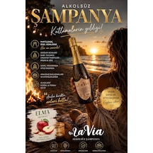 Alkolsüz Şampanya Elma Aromalı Simli İçecek Alkolsüz Salla Patlat Şampanya