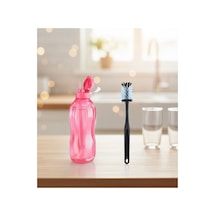 Eco Şişe 2 Lt Şişe Pipetli Pembe+ Eco Şişe Fırçası Siyah Pembe