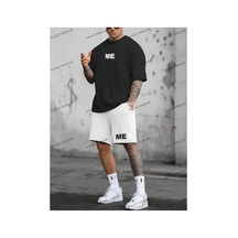 Alt/üst T-shirt Ve Şort Takımı Kod Alt176 Siyah