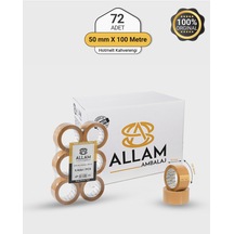 1 Koli 72 Adet Hotmelt Kahverengi Koli Bandı 50mm X 100mt Güçlü Yapışkan