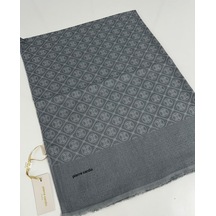 Pierre Cardin Elegans Monogram Şal-75 X 190-090700-971 Gri Gri