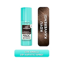 L'oréal Paris Magic Retouch Beyaz Dipleri Kapatıcı Sprey - Koyu Kahverengi 75 Ml