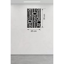 Modern Geometrik Desenli Ahşap Duvar Tablosu - 25x35 Cm Dekoratif Pano