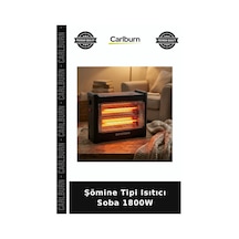 Şömine Tipi Isıtıcı Soba 1800w Dekoratif Cam Ön Yüzey Vatlı