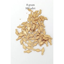 Tedar Oya Abiye Bileklik Kolye Pleksi Metalik Plastik Pul Altın Renk 8 Gram 100 Adet - Bnc490 Najmaddin (No:1) 8.5Cm X 10.5 Cm
