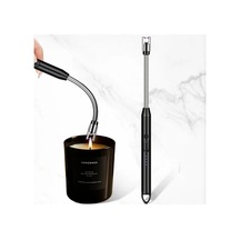 Elmpaly Usb Şarj Edilebilir Ark Çakmak Kırmızı Altın Renk Mum Barbekü Kamp İçin Kompakt Mutfak Aleti 170mah Uzun Ömürlü Pil Hızlı Ateşleme Altın