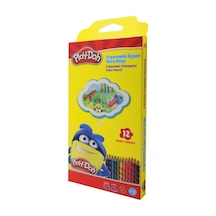 Play-doh Ergonomik Üçgen Oluklu Kuruboya 12 Renk Play-ku026