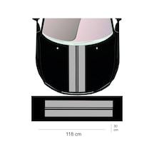 Oto Kaput Özel Yeni Sticker 2 Kalın Çift Şerit 118 30 Cm