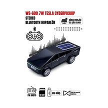 Ws-699 Cybertruck Model Bluetooth Hoparlör Tws Stereo Güneş Enerjili Şarj Usb / Tf Kart / Aux / Fm Radyo