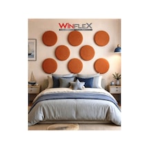 Winflex 50x50 Cm Daire Kumaş Kaplı Akustik Panel 1 Adet Turuncu