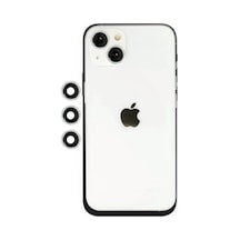Apple İphone 14 Uyumlu Shine Kamera Lens - Gümüş