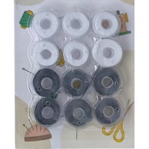 Masura İpli 12'li Plastik Siyah-beyaz