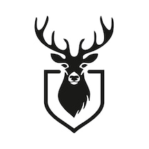 Geyik Logo Folyo Sticker 20cm Uzunluk Siyah